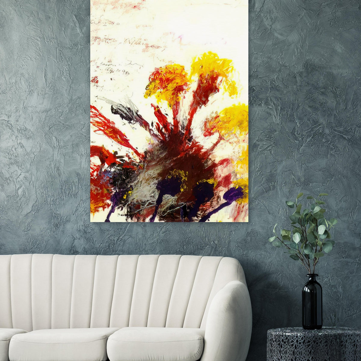 Summer Madness by Cy Twombly, poster, explosion of red, crimson
