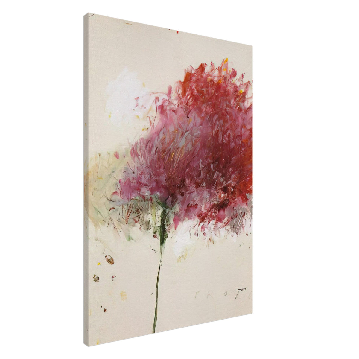 Proteus by Cy Twombly, canvas print, vibrant cluster of red, crimson, 45x60 cm (18x24 in)