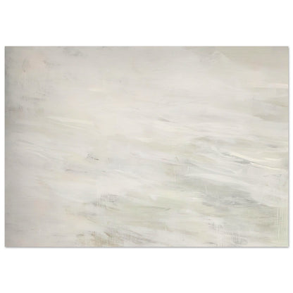 Hero and Leandro (A Painting in Four Parts) Part III by Cy Twombly poster, 75 × 100 cm / 30 × 40 in: This minimalist composition features broad, flowing brushstrokes in white, pale gray, ivory….