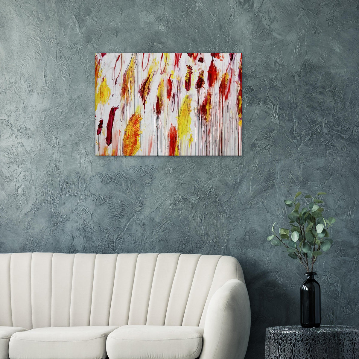 Lepanto, Part IV by Cy Twombly canvas print: This vibrant composition features sweeping vertical gestures, energetic brushstrokes….