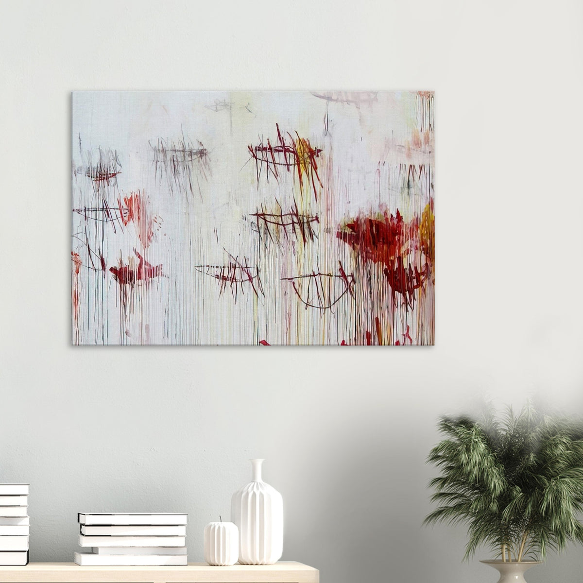 Lepanto, Part IX by Cy Twombly canvas print: a pale background layered with fine black lines, loose sketch-like forms….