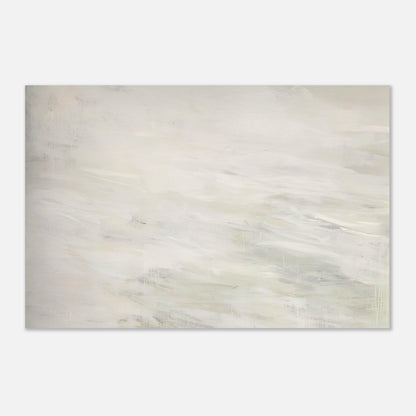 Hero and Leandro (A Painting in Four Parts) Part III by Cy Twombly poster: This minimalist composition features broad, flowing brushstrokes in white, pale gray, ivory….