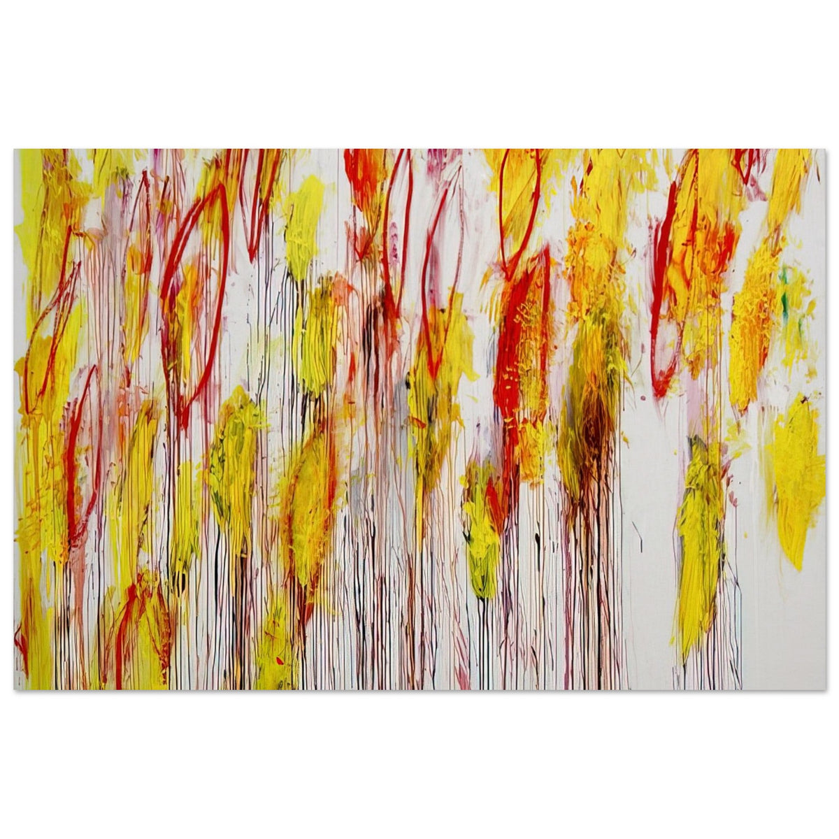 Lepanto, Part I by Cy Twombly poster, A3 (29.7 × 42 cm): This striking composition features energetic vertical brushstrokes, flowing lines….