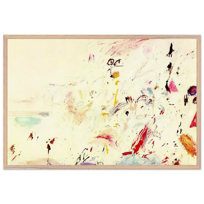 Bay of Naples by Cy Twombly framed art print, 60 × 90 cm / 24 × 36 in, white frame: Inspired by the atmosphere and light of the Bay of Naples in Italy, this distinctive composition combines….