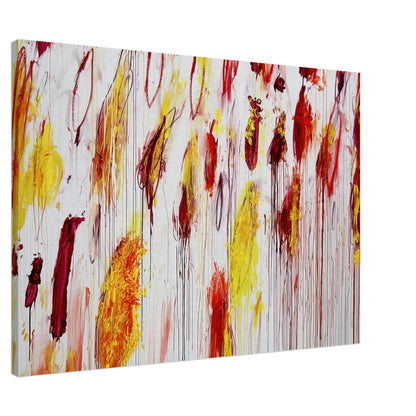 Lepanto, Part IV by Cy Twombly canvas print, 40 × 50 cm / 16 × 20 in: This vibrant composition features sweeping vertical gestures, energetic brushstrokes….