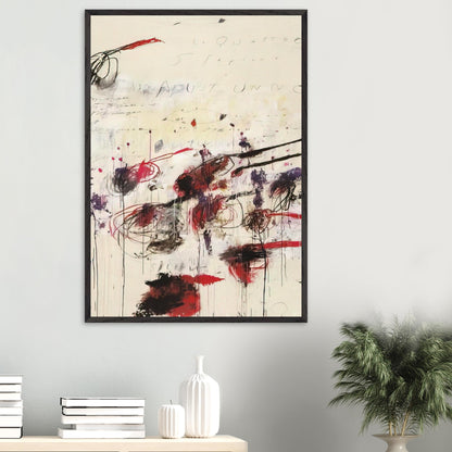 Quattro Stagioni: Autunno by Cy Twombly, framed art print, sweeping brushstrokes, spontaneous scribbles