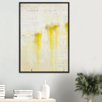 Quattro Stagioni II. Estate by Cy Twombly, framed art print, luminous yellow washes, subtle orange details