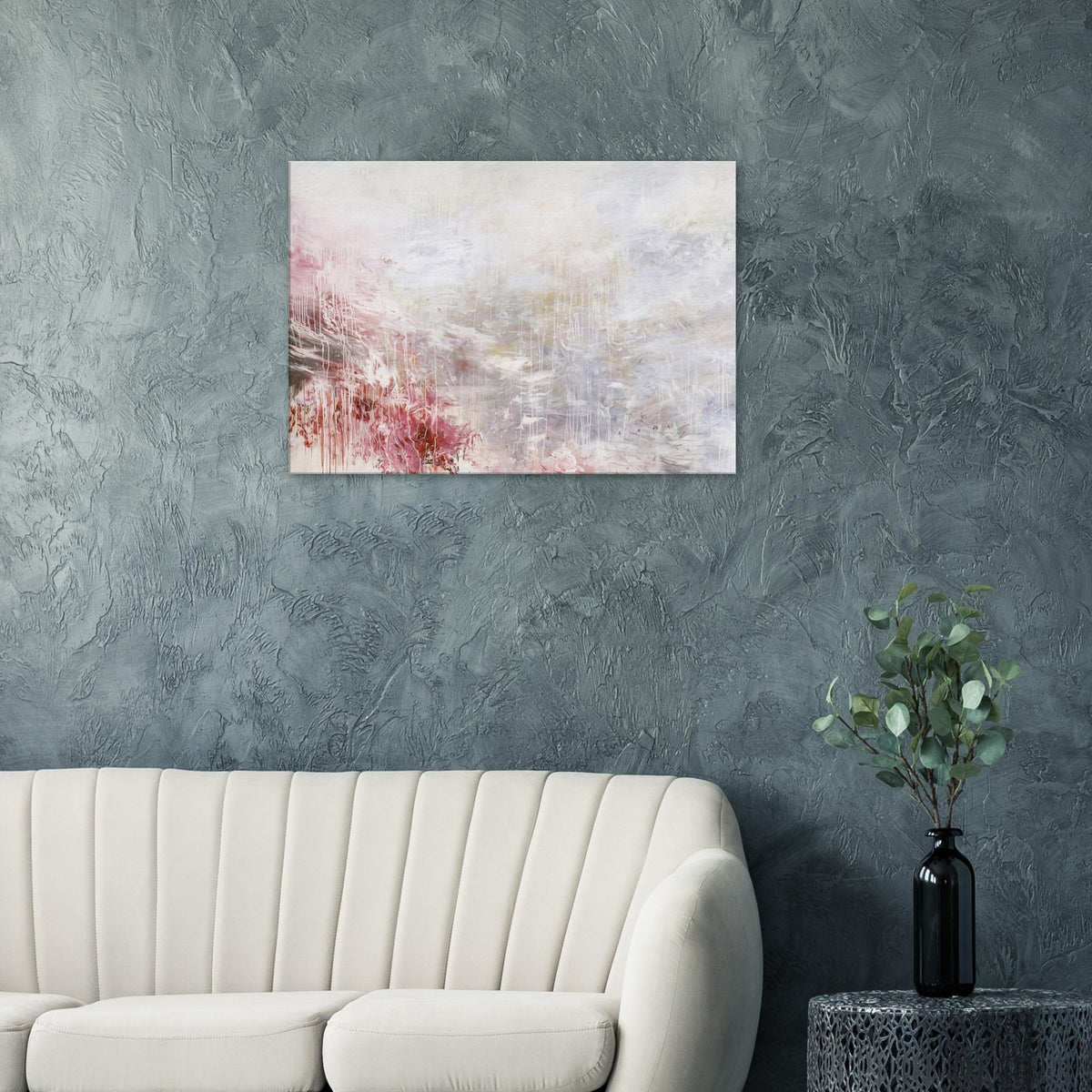 Hero and Leander (To Christopher Marlowe) [Rome] by Cy Twombly canvas print: This expressive composition features a pale background with flowing white and gray brushstrokes….