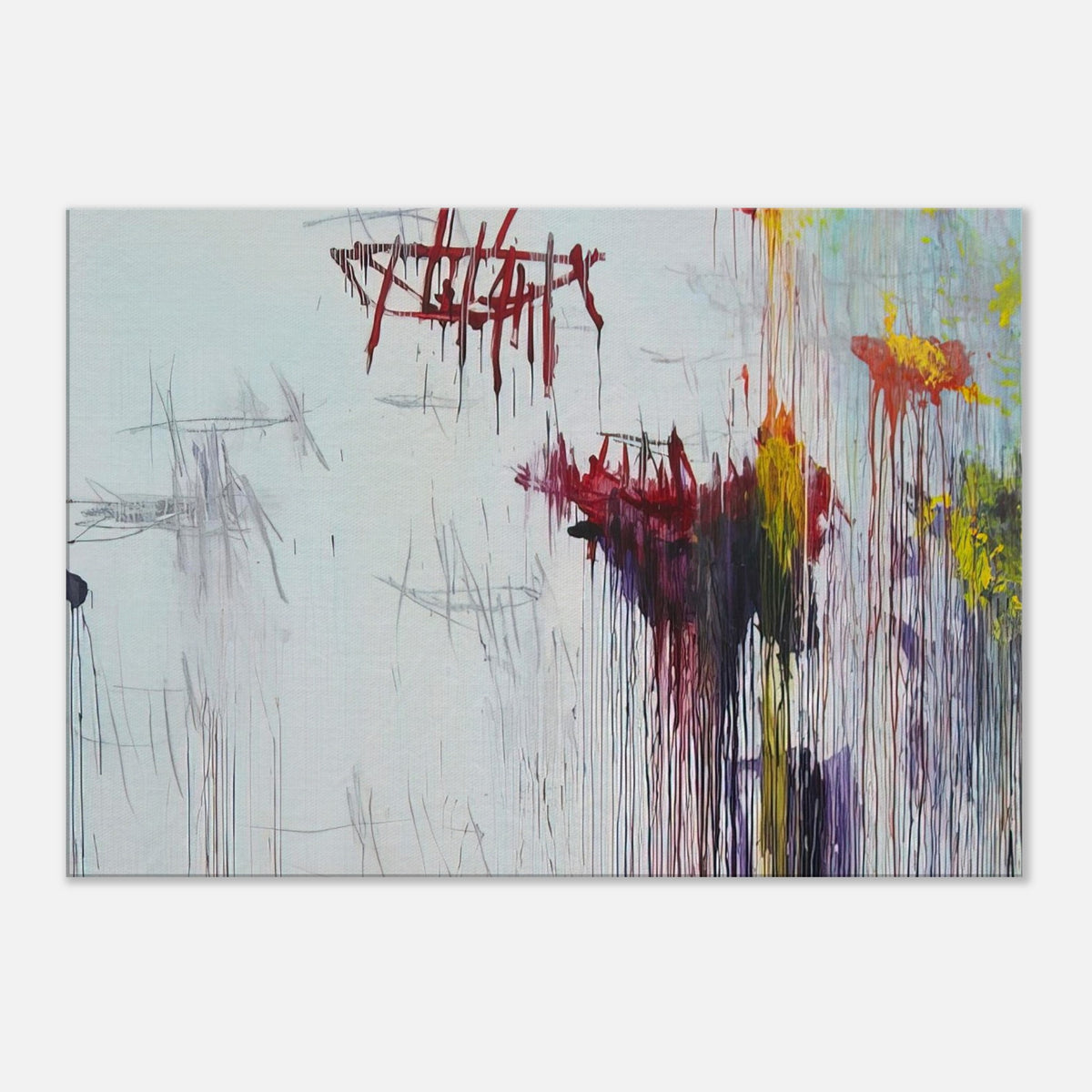 Lepanto, Part VI by Cy Twombly canvas print: This compelling composition features a pale background layered with spontaneous black lines….
