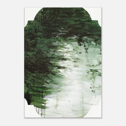 Untitled (A Painting in Nine Parts), Part V by Cy Twombly, canvas print, layered forest green, olive