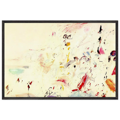 Bay of Naples by Cy Twombly framed art print, 800 × 1200 mm 32 × 48 inch, wood frame: Inspired by the atmosphere and light of the Bay of Naples in Italy, this distinctive composition combines….