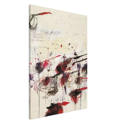 Quattro Stagioni: Autunno by Cy Twombly, canvas print, dynamic arrangement of crimson, red, 45x60 cm (18x24 in)