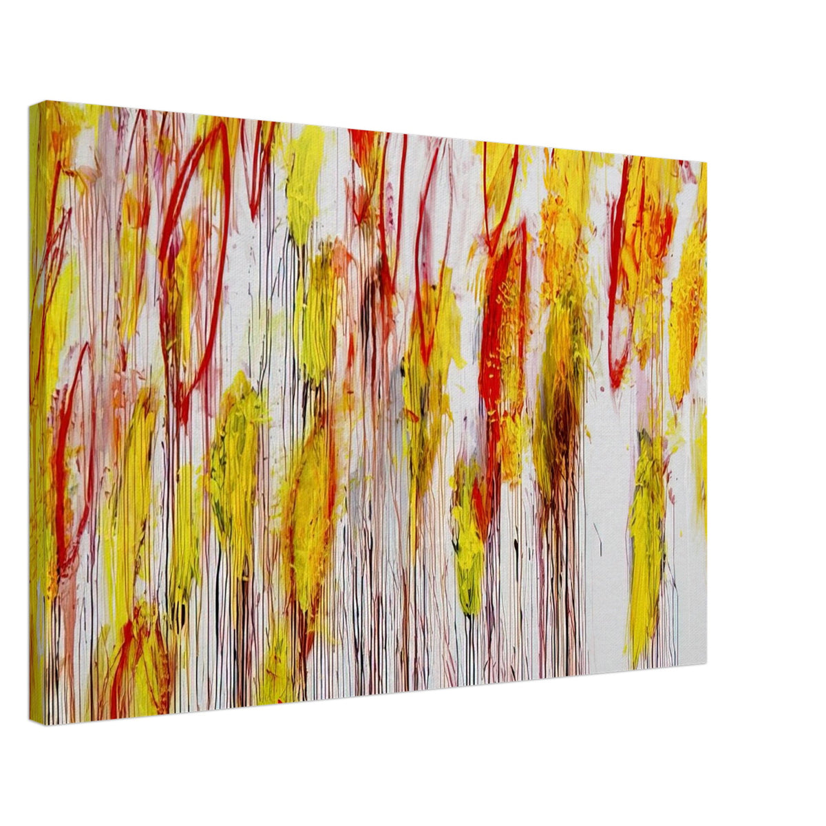 Lepanto, Part I by Cy Twombly canvas print, 70 × 100 cm / 28 × 40 in: This vibrant composition features sweeping vertical strokes, spontaneous lines….