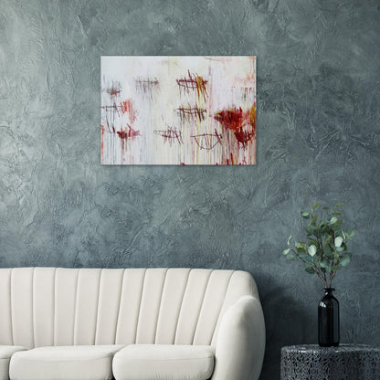 Lepanto, Part IX by Cy Twombly canvas print: a pale background layered with fine black lines, loose sketch-like forms….
