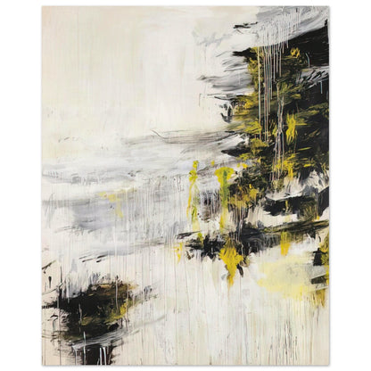 Quattro Stagioni II. Inverno by Cy Twombly, poster, bold black brushstrokes, flowing white and gray paint, A0 (84.1 x 118.9 cm)