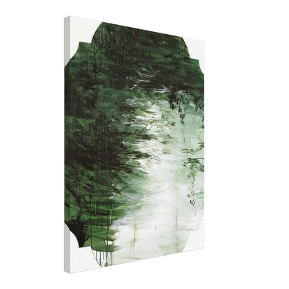 Untitled (A Painting in Nine Parts), Part V by Cy Twombly, canvas print, layered forest green, olive, 50x70 cm (20x28 in)