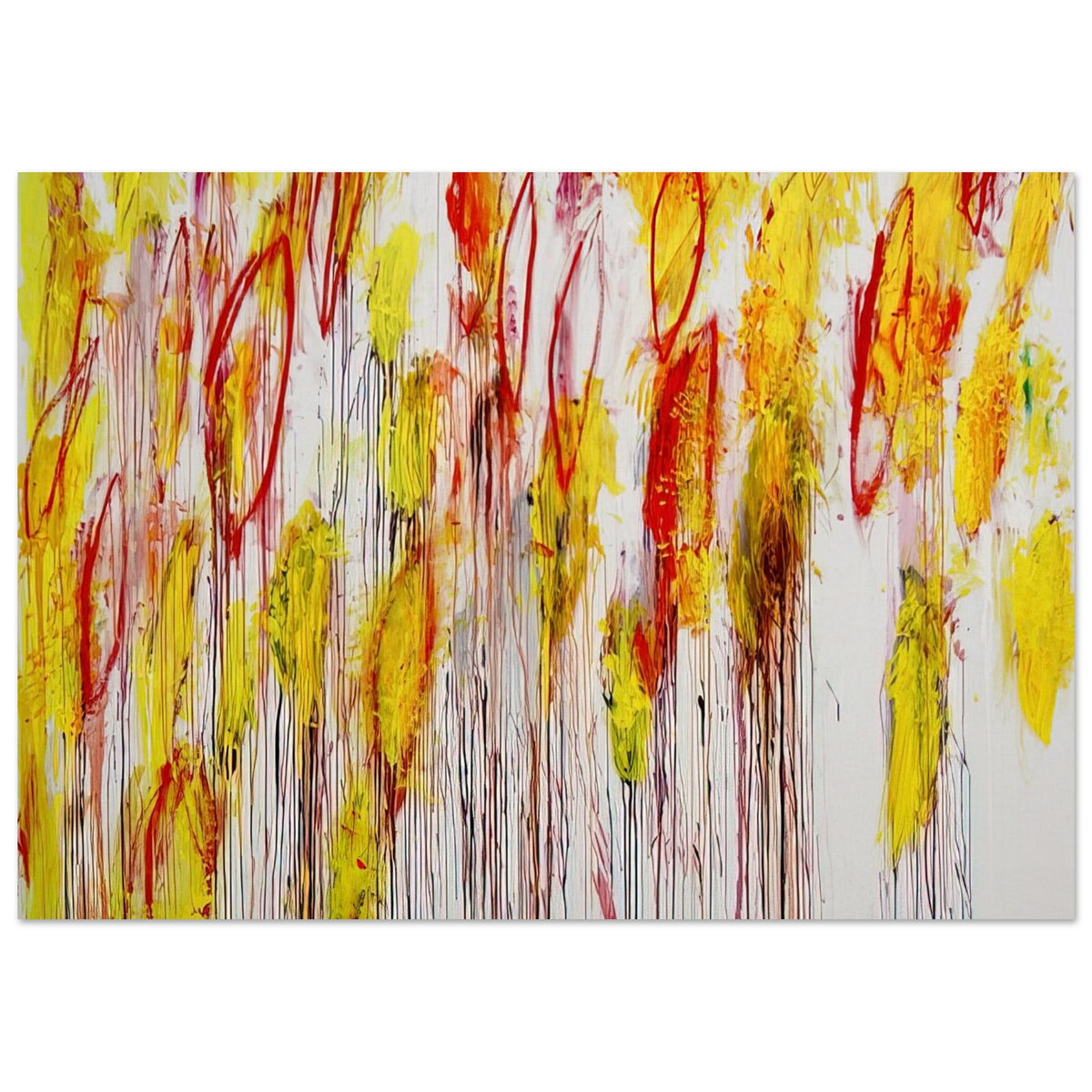 Lepanto, Part I by Cy Twombly poster, 40 × 60 cm / 16 × 24 in: This striking composition features energetic vertical brushstrokes, flowing lines….