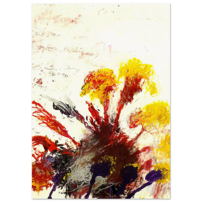 Summer Madness by Cy Twombly, poster, explosion of red, crimson, 100x150 cm (40x60 in)