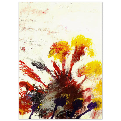 Summer Madness by Cy Twombly, poster, explosion of red, crimson, 60x80 cm (24x32 in)