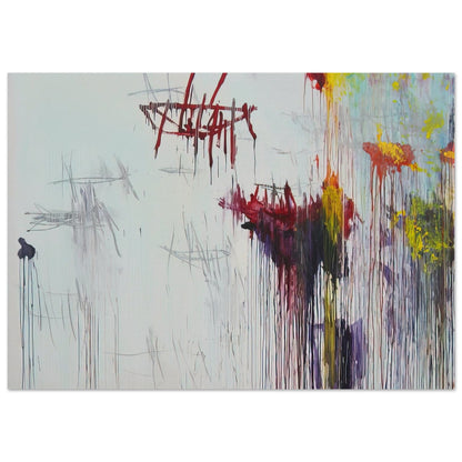 Lepanto, Part VI by Cy Twombly poster, 100 × 150 cm / 40 × 60 in: This expressive composition combines a pale background with energetic black and burgundy lines….