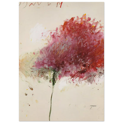 Proteus by Cy Twombly, poster, vibrant floral-inspired forms, spontaneous gestures, 50x70 cm (20x28 in)