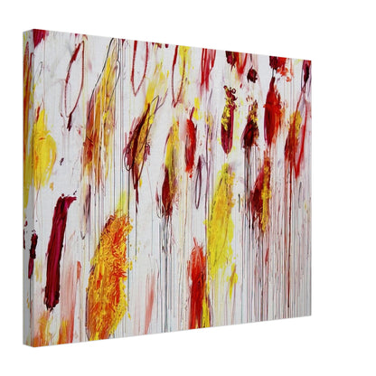 Lepanto, Part IV by Cy Twombly canvas print, 50 × 75 cm / 20 × 30 in: This vibrant composition features sweeping vertical gestures, energetic brushstrokes….