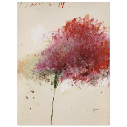 Proteus by Cy Twombly, poster, vibrant floral-inspired forms, spontaneous gestures, 60x80 cm (24x32 in)