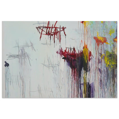 Lepanto, Part VI by Cy Twombly poster, 40 × 60 cm / 16 × 24 in: This expressive composition combines a pale background with energetic black and burgundy lines….