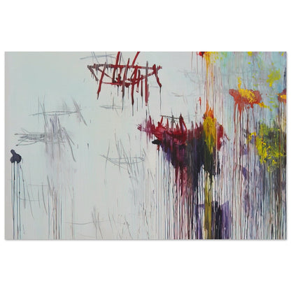 Lepanto, Part VI by Cy Twombly poster, A0 (84.1 × 118.9 cm): This expressive composition combines a pale background with energetic black and burgundy lines….
