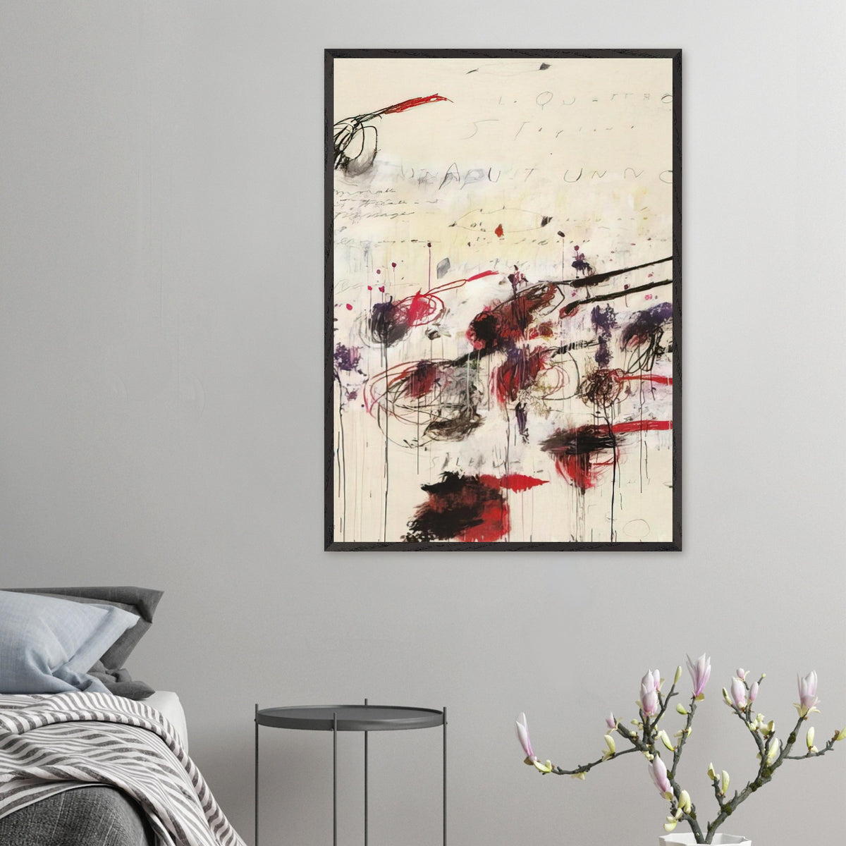 Quattro Stagioni: Autunno by Cy Twombly, framed art print, sweeping brushstrokes, spontaneous scribbles