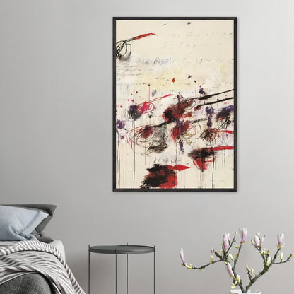 Quattro Stagioni: Autunno by Cy Twombly, framed art print, sweeping brushstrokes, spontaneous scribbles