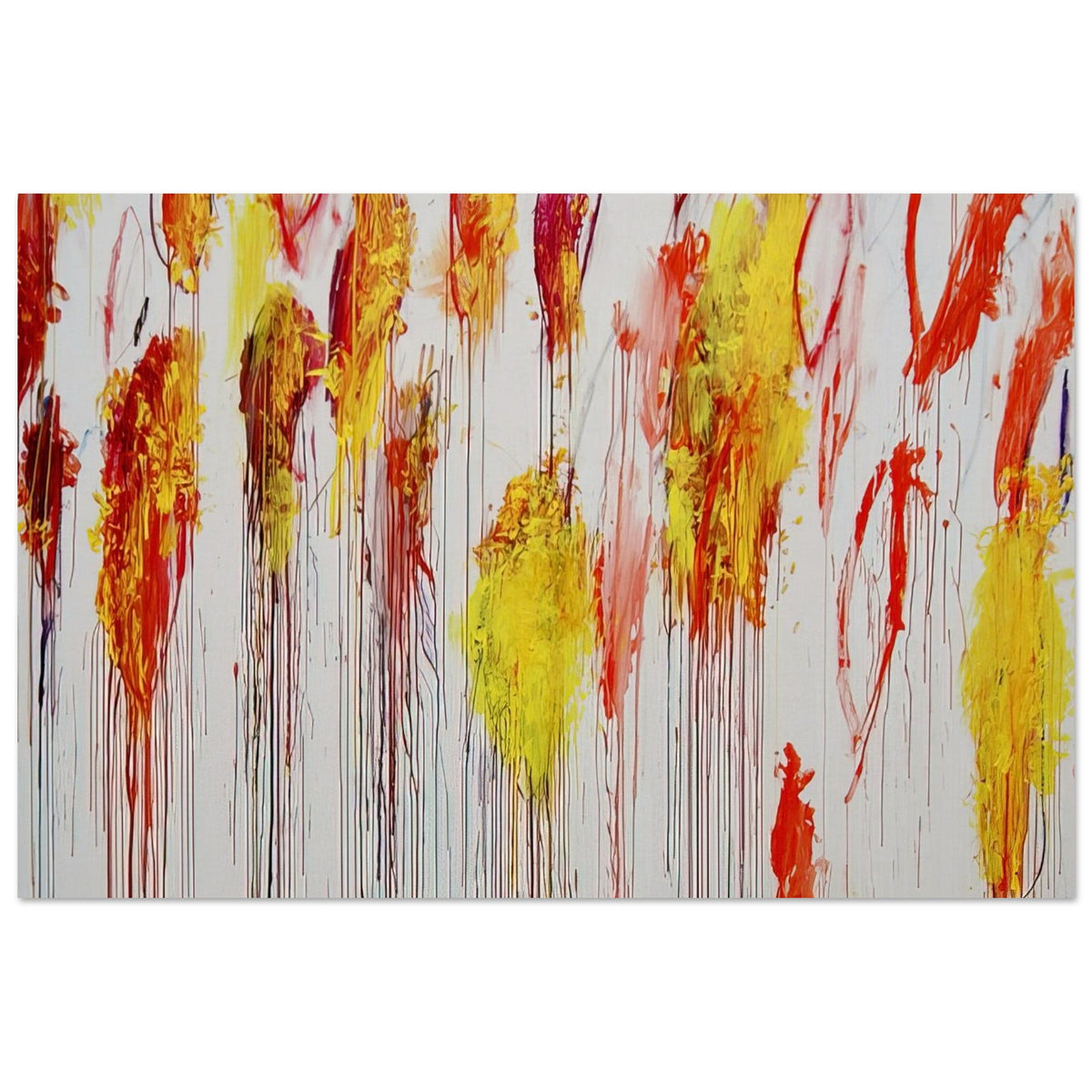 Lepanto, Part XII by Cy Twombly poster, A0 (84.1 × 118.9 cm): This expressive composition features a pale turquoise background covered with vivid yellow, golden ochre….