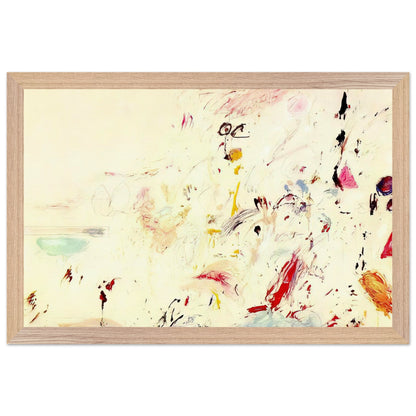 Bay of Naples by Cy Twombly framed art print, 50 × 70 cm / 20 × 28 in, wood frame: Inspired by the atmosphere and light of the Bay of Naples in Italy, this distinctive composition combines….