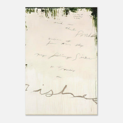 Untitled (A Painting in Nine Parts), Part I by Cy Twombly, poster, pale, almost white surface
