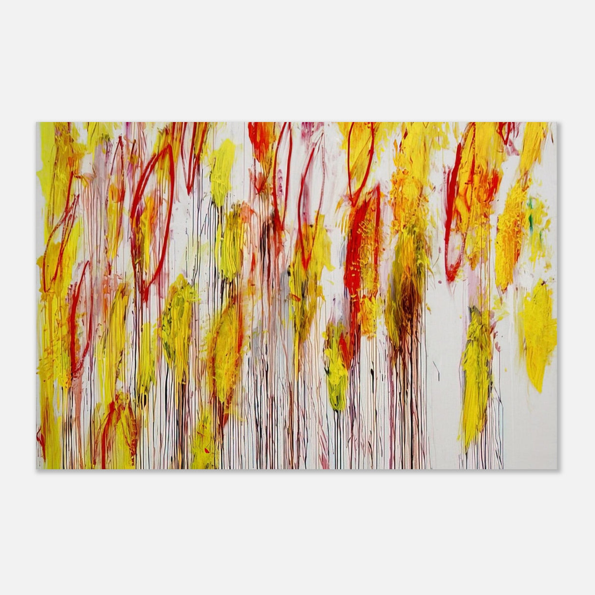 Lepanto, Part I by Cy Twombly poster: This striking composition features energetic vertical brushstrokes, flowing lines….