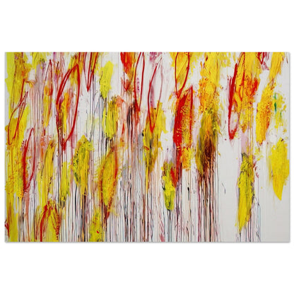 Lepanto, Part I by Cy Twombly poster, 75 × 100 cm / 30 × 40 in: This striking composition features energetic vertical brushstrokes, flowing lines….