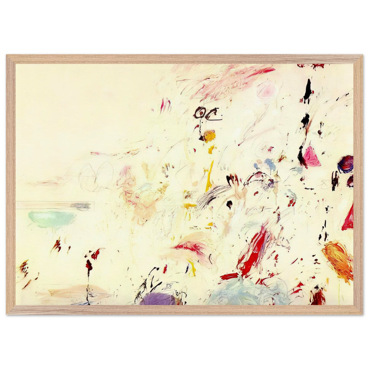Bay of Naples by Cy Twombly framed art print, 30 × 45 cm / 12 × 18 in, black frame: Inspired by the atmosphere and light of the Bay of Naples in Italy, this distinctive composition combines….