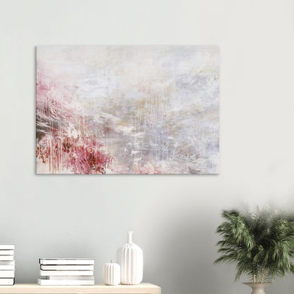 Hero and Leander (To Christopher Marlowe) [Rome] by Cy Twombly canvas print: This expressive composition features a pale background with flowing white and gray brushstrokes….