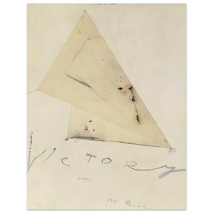 Victory by Cy Twombly, poster, overlapping triangular forms, delicate graphite lines, A0 (84.1 x 118.9 cm)