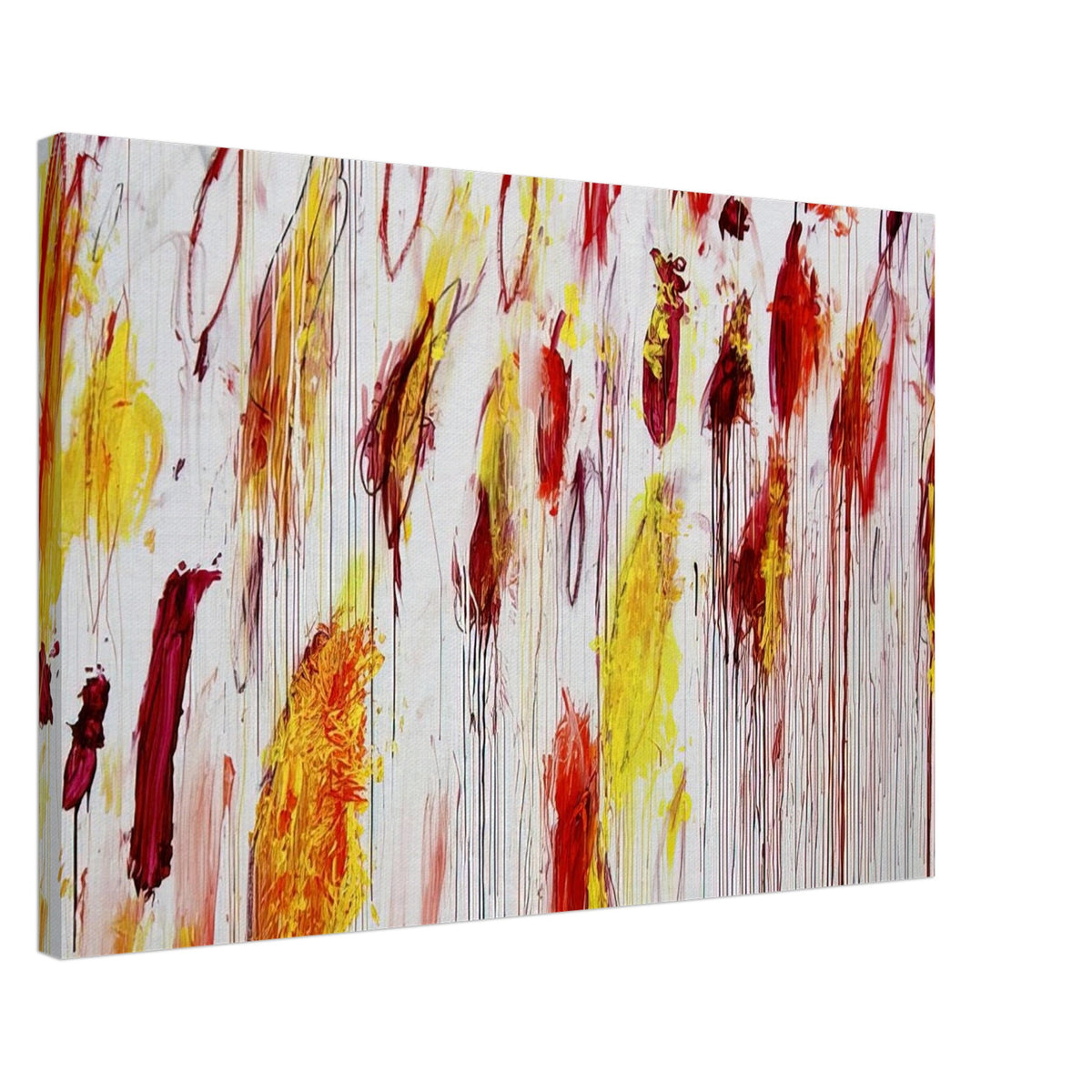 Lepanto, Part IV by Cy Twombly canvas print, 70 × 100 cm / 28 × 40 in: This vibrant composition features sweeping vertical gestures, energetic brushstrokes….