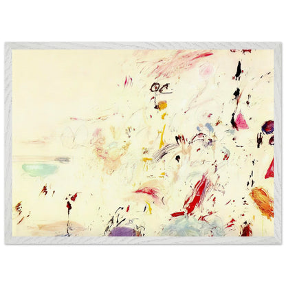 Bay of Naples by Cy Twombly framed art print, 30 × 45 cm / 12 × 18 in, white frame: Inspired by the atmosphere and light of the Bay of Naples in Italy, this distinctive composition combines….