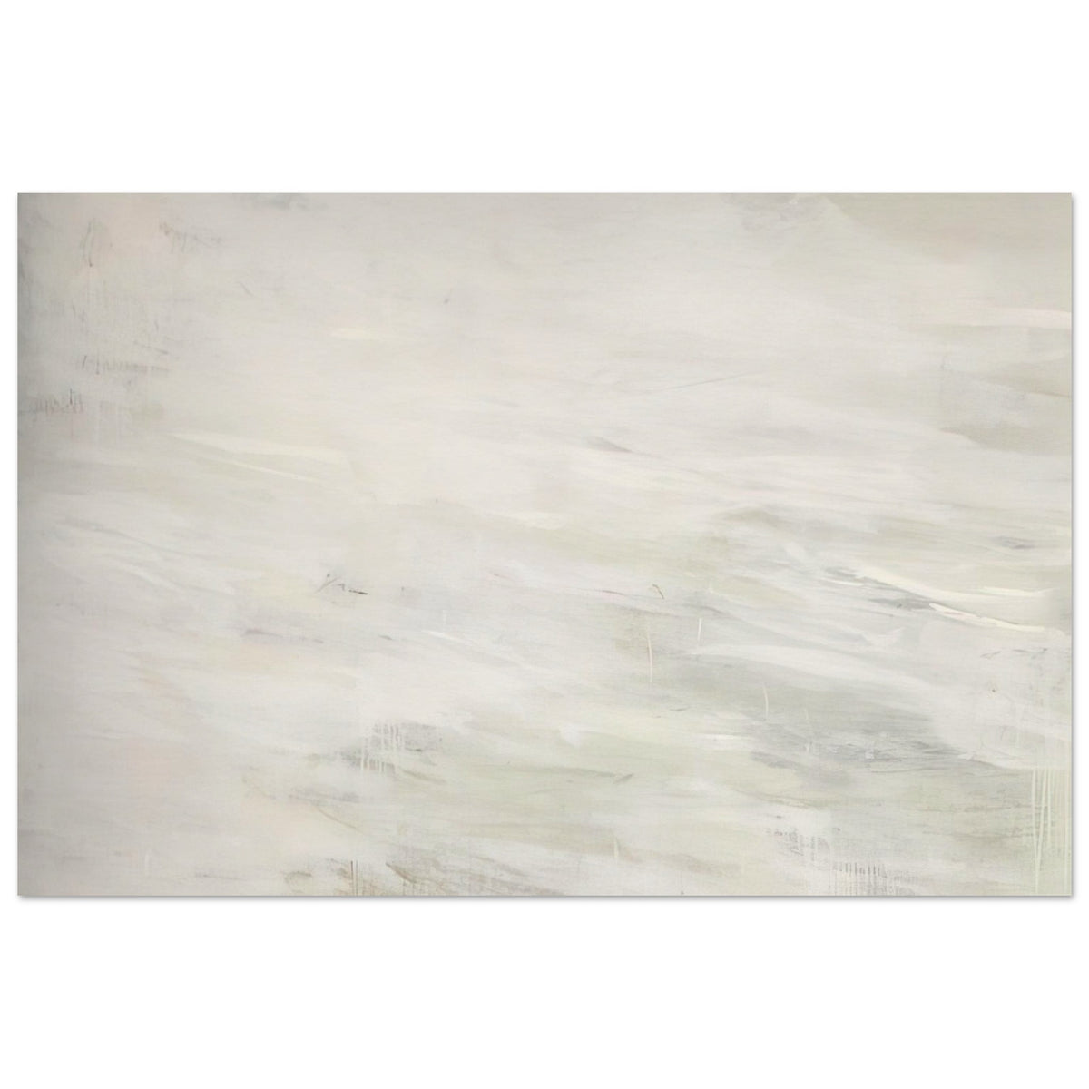 Hero and Leandro (A Painting in Four Parts) Part III by Cy Twombly poster, 50 × 70 cm / 20 × 28 in: This minimalist composition features broad, flowing brushstrokes in white, pale gray, ivory….