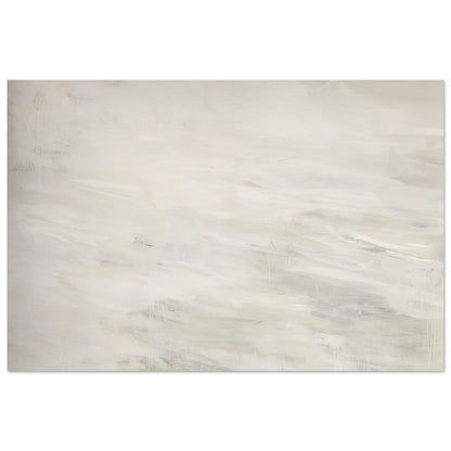 Hero and Leandro (A Painting in Four Parts) Part III by Cy Twombly poster, 50 × 70 cm / 20 × 28 in: This minimalist composition features broad, flowing brushstrokes in white, pale gray, ivory….
