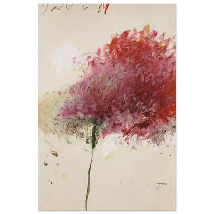 Proteus by Cy Twombly, poster, vibrant floral-inspired forms, spontaneous gestures, 20x25 cm (8x10 in)