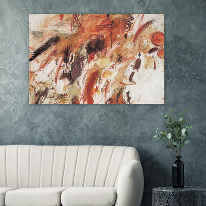 Ferragosto V by Cy Twombly poster: This expressive composition features energetic brushstrokes, spontaneous scribbles….