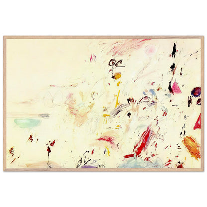 Bay of Naples by Cy Twombly framed art print, 28 × 43 cm / XL (11 × 17 in), white frame: Inspired by the atmosphere and light of the Bay of Naples in Italy, this distinctive composition combines….