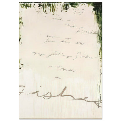 Untitled (A Painting in Nine Parts), Part I by Cy Twombly, poster, pale, almost white surface, 75x100 cm (30x40 in)