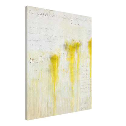 Quattro Stagioni II. Estate by Cy Twombly, canvas print, luminous yellow pigments, subtle orange accents, 70x100 cm (28x40 in)