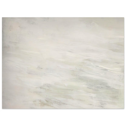 Hero and Leandro (A Painting in Four Parts) Part III by Cy Twombly poster, 60 × 90 cm / 24 × 36 in: This minimalist composition features broad, flowing brushstrokes in white, pale gray, ivory….