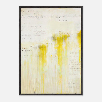 Quattro Stagioni II. Estate by Cy Twombly, framed art print, luminous yellow washes, subtle orange details